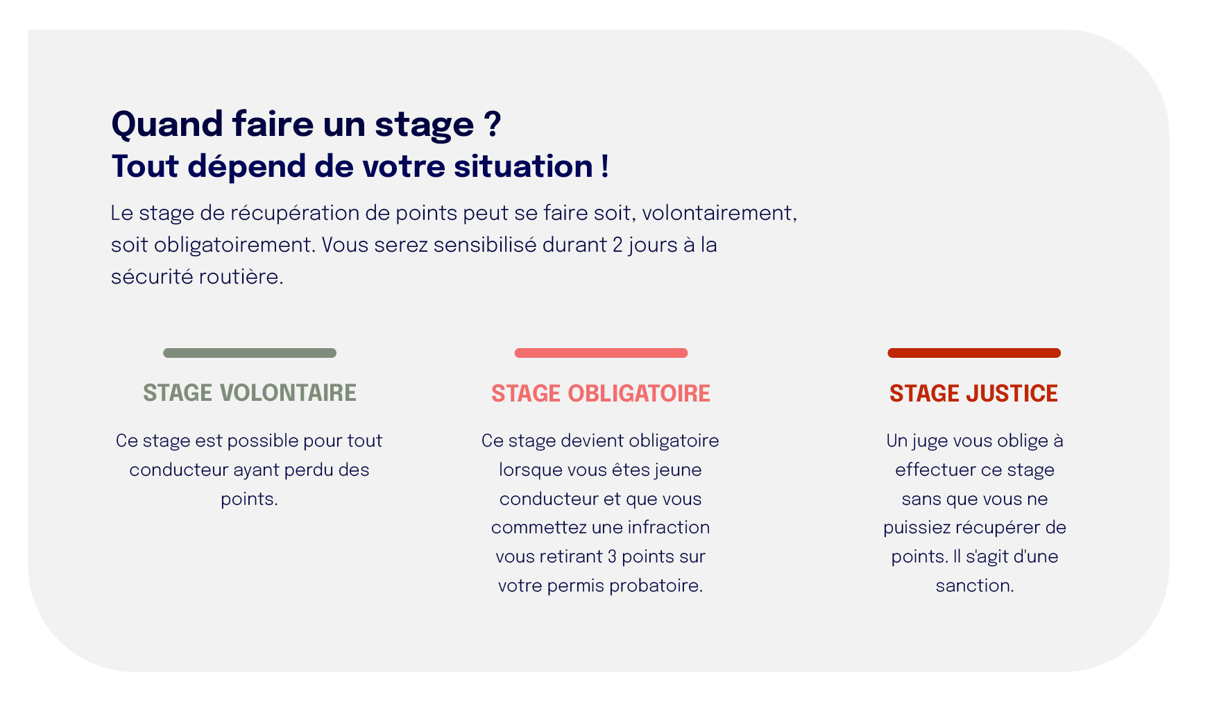 Quand effectuer un stage permis à points